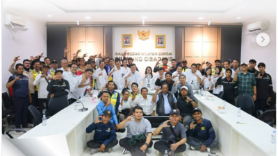 Petugas OP SDA BBWS Ciliwung Cisadane kembali ditugaskan (sumber: instagram pu_sda_ciliwungcisadane)