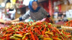 Ilustrasi - Cabai Rawit di jual pedagang di pasar.