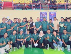 Bupati Pelalawan H. Zukri Membuka Turnamen Futsal Piala Bergilir Serikat Riau Fiber Tahun 2025