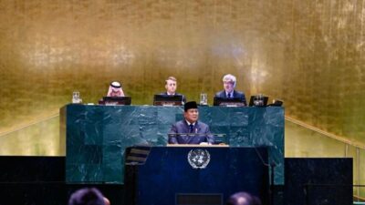 Presiden RI Prabowo Subianto berbicara di Konferensi Internasional Tingkat Tinggi untuk Penyelesaian Damai atas Masalah Palestina dan Implementasi Solusi Dua Negara di Markas Besar PBB, New York, Amerika Serikat, Selasa (23/9/2025) dini hari