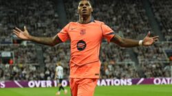 Marcus Rashford mencetak dua gol dalam kemenangan 2-1 melawan Newcastle United pada laga pembuka Liga Champions di Stadion St. James’ Park, Jumat (19/9) dini hari WIB .