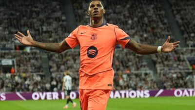 Marcus Rashford mencetak dua gol dalam kemenangan 2-1 melawan Newcastle United pada laga pembuka Liga Champions di Stadion St. James’ Park, Jumat (19/9) dini hari WIB .