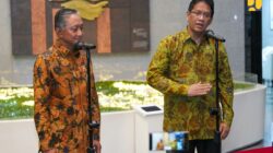 Menteri Pekerjaan Umum (PU) Dody Hanggodo menerima kunjungan Menteri Keuangan Purbaya Yudhi Sadewa di Kantor Kementerian PU, Jumat (17/10/2025).