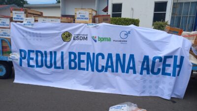 Bantuan kemanusiaan dari KESDM, BPMA, dan Medco E & P untuk penyintas banjir bandang Aceh.