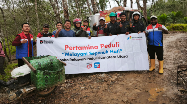 Program "Pertamina Peduli" untuk warga Desa Kampung Alur Mentawak, Kabupaten Aceh Tamiang, Aceh