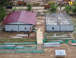 Menteri PU Tinjau Pembangunan Huntara di Aceh Tamiang